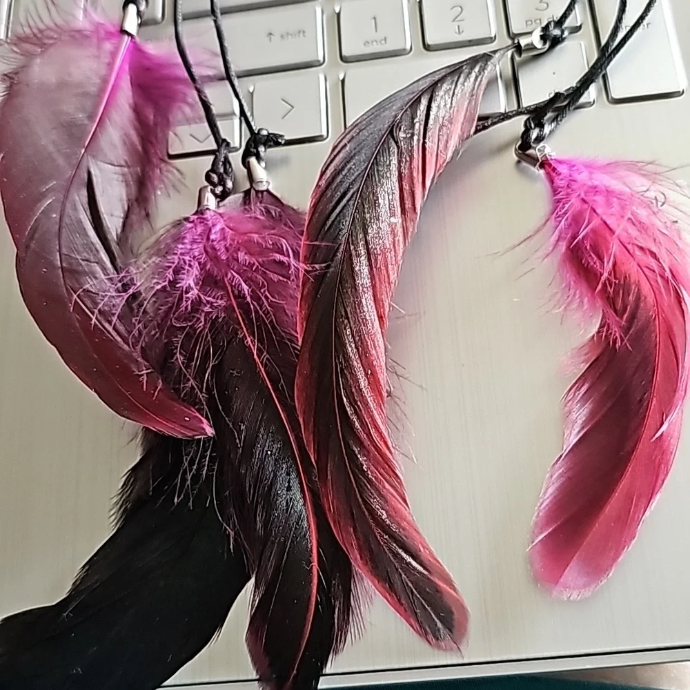 5 Feather Hair Decoration with Bobby Pin